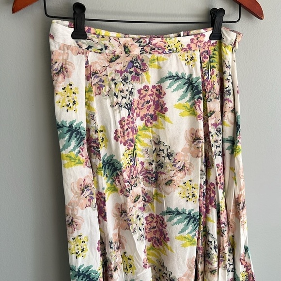 KIMCHI BLUE ANTHROPOLOGIE WOMENS FLORAL SKIRT Size 4 - Picture 4 of 9